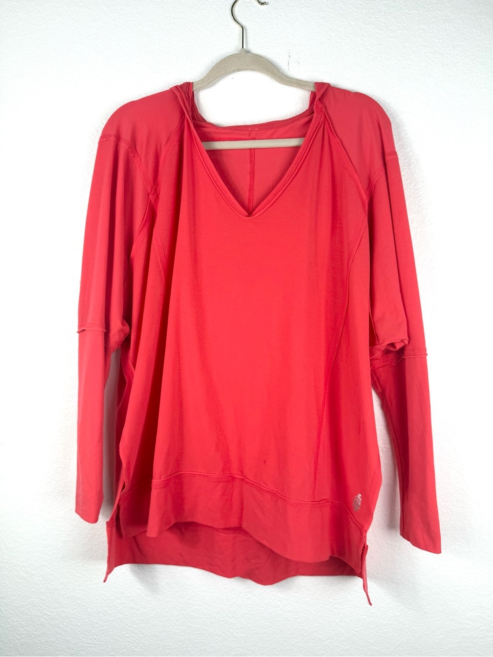 Free People Movement Soul Circle Hooded Shirt Atomic Orange Size M - Picture 2 of 10